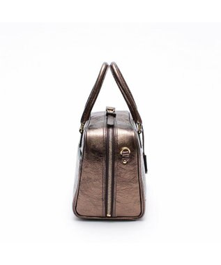 A.D.M.J. 【牛革】イタリアンレザークラックメタル2WAYボストンL ブロンズ