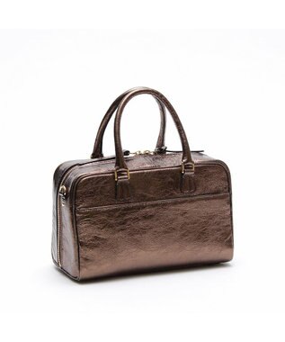 A.D.M.J. 【牛革】イタリアンレザークラックメタル2WAYボストンL ブロンズ