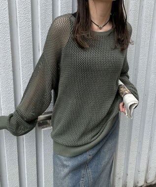 WEGO メッシュニットBIGPO カーキ