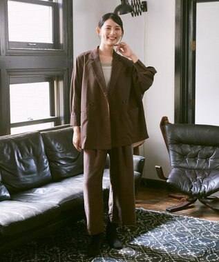 earth music&ecology シアードルマンジャケット Brown