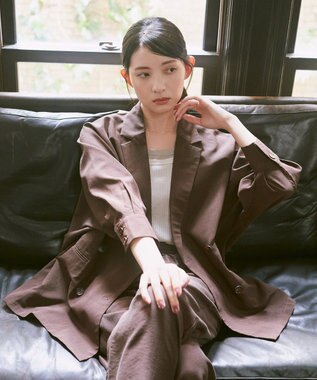 earth music&ecology シアードルマンジャケット Brown