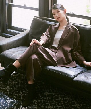 earth music&ecology シアードルマンジャケット Brown