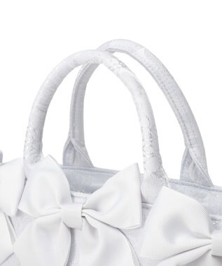 Maison de FLEUR ブルーマニアボリュームリボン２ＷａｙトートＳバッグ Light Blue