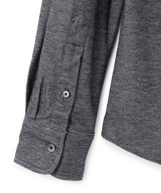 JOSEPH HOMME ツイルネルジャージー　ウイングカラーシャツ グレー系