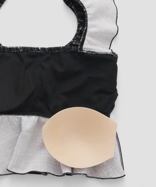 San-ai Resort（三愛水着楽園） フリルビスチェノンワイヤービキニ　9M　【San-ai Resort（サンアイリゾート）】 ブラック