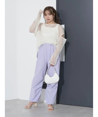 earth music&ecology ＳＥＴ２点メッシュプルオーバー＋タンクトップ Ivory