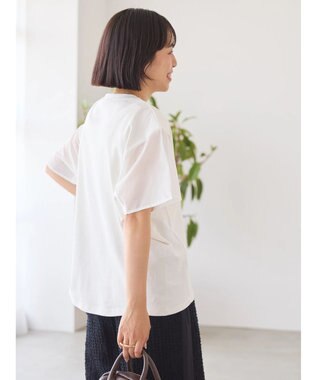 AMERICAN HOLIC 異素材ショルダー切替カットプルオーバー Off White