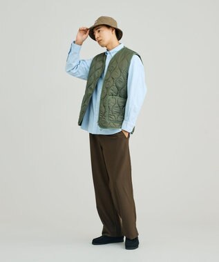 J.PRESS YORK STREET 【UNISEX】キルティング ベスト スモーキーグリーン系