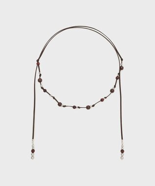 GRACE CONTINENTAL ビーズレザーチョーカー ブラウン