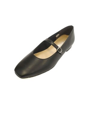 Pointer 日本製 本革ストラップ付きパンプス ブラック