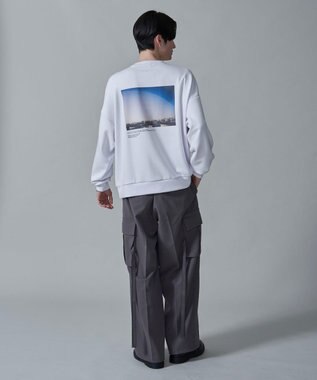 WEGO 【２点セット】アクセ付きフォトグラフィックプルオーバー ホワイト