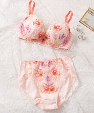 Wing 3/4カップブラ　【2700シリーズ】　しっかりめの着用感　奥行き感と透明感のあるデザイン　ウイング／ワコール　PB2700 ロマンピンク