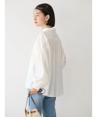 AMERICAN HOLIC ＵＶカット／接触冷感ギャザースリーブブラウス　 Off White