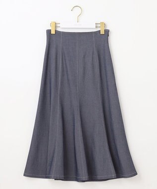 ANY SIS S 【低身長企画】レースアップナローフレア スカート シャンブレー