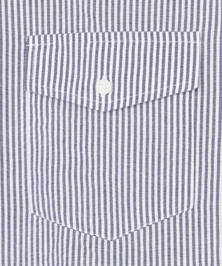 J.PRESS MEN 【WEB・一部店舗限定】シアサッカー ストライプシャツ / B.D. ネイビー系1