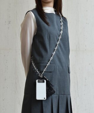 LANVIN en Bleu ジュエル スマホストラップ シルバー