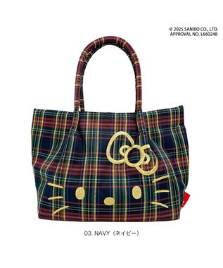 ROOTOTE 8463【サンリオ】IP.デリ.チェック.ハローキティ-A 03：ネイビー