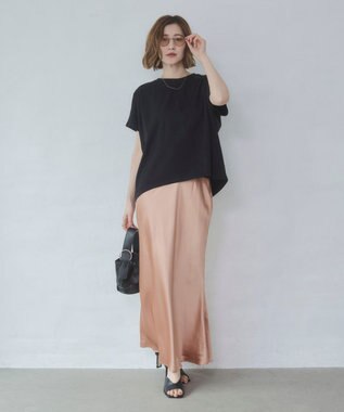 WEGO 【2026春夏新作】接触冷感フレンチスリーブT ブラック