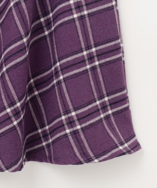 ANY KIDS チェック柄 ジャンパースカート モーブ系チェック