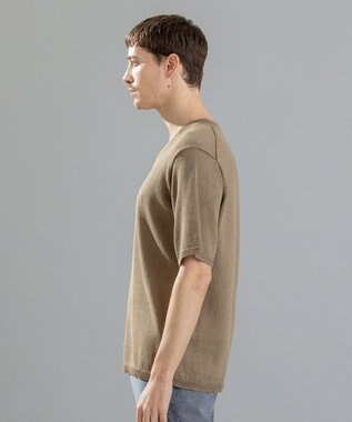 JOSEPH HOMME ラッスルギマ　Vネック半袖ニットＶＮ ベージュ系