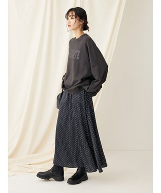 CRAFT STANDARD BOUTIQUE プリント裏毛ビッグプルオーバー Navy