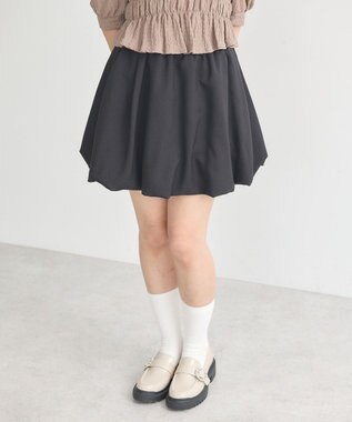 earth music&ecology バルーンミニスカート Black