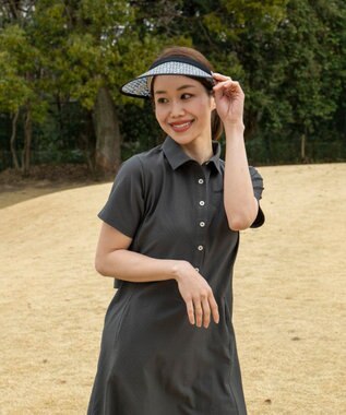 FILA GOLF／marie claire 【marie claire SPORT】総ロゴクリップバイザー ブラック