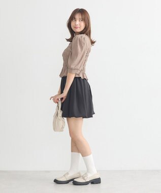 earth music&ecology バルーンミニスカート Black