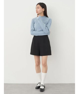 earth music&ecology ラメテレコハイネックプルオーバー Sax