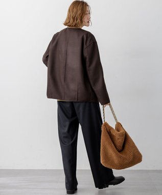 23区 TWリバーシブル アウター ダークブラウン系