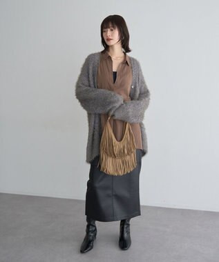 YECCA VECCA スキッパーオーバーシャツ Brown