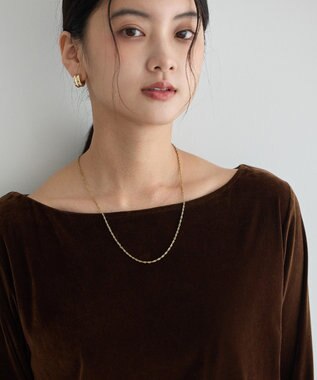 YECCA VECCA 長袖ベロアトップス Brown
