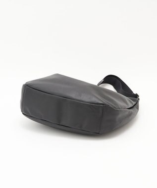 russet ソフトレザーラウンドビッグショルダーバッグ(CE-1325-WEB) Black2（シルバー金具）