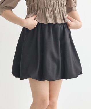 earth music&ecology バルーンミニスカート Black