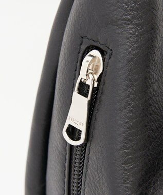 russet ソフトレザーラウンドビッグショルダーバッグ(CE-1325-WEB) Black2（シルバー金具）