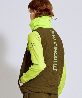 PW CIRCULUS NEWデザイン！【UNISEX】WAVY ネックウォーマー ゴルフ ライトグリーン系