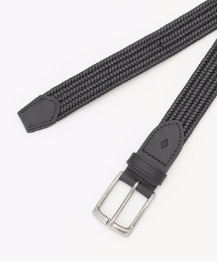 JOSEPH ABBOUD 【イタリア素材・ストレッチ・日本製】ストレッチレザーベルト ブラック系