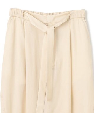 BEIGE， 【洗える】PAWPAW / ウエストリボンタックスカート Meringue