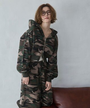 WEGO ショートZIPパーカー 柄1