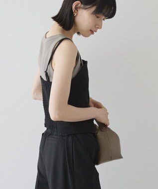 AMERICAN HOLIC 【2WAY】イージーケアフロントボタンビスチェ Black