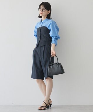 AMERICAN HOLIC 【2WAY】イージーケアフロントボタンビスチェ Stripe Navy