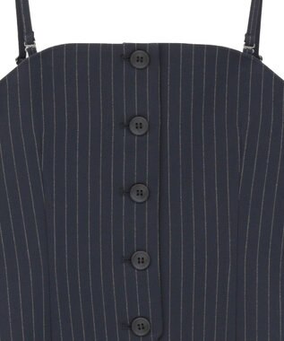 AMERICAN HOLIC 【2WAY】イージーケアフロントボタンビスチェ Stripe Navy