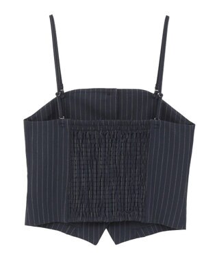 AMERICAN HOLIC 【2WAY】イージーケアフロントボタンビスチェ Stripe Navy