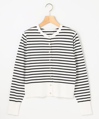 組曲 フラワーメタル ニット カーディガン オフボーダー