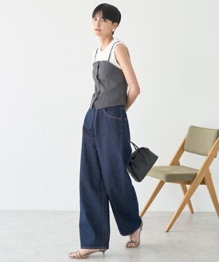 AMERICAN HOLIC 【2WAY】イージーケアフロントボタンビスチェ Gray Mixture