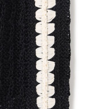 BEIGE， ATACAM / テープヤーン ノースリーブニット Black