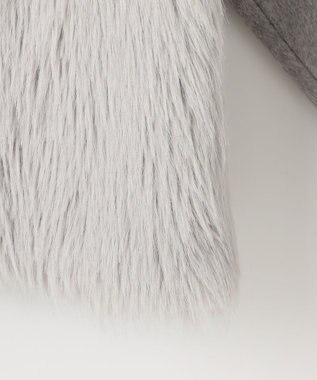 Feroux ウール混 ショートコート ライトグレー系