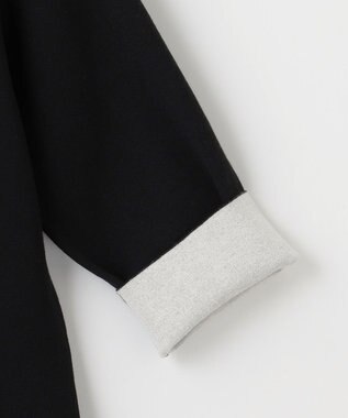 自由区 L 【アンサンブル対応・洗える】レーヨンストレッチ7分袖 ニット ブラック