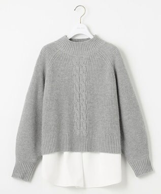 ANY SIS 【2SET】ニットレイヤード セット ライトグレー