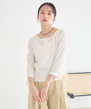 earth music&ecology メタルポイントコードネックレス Gold